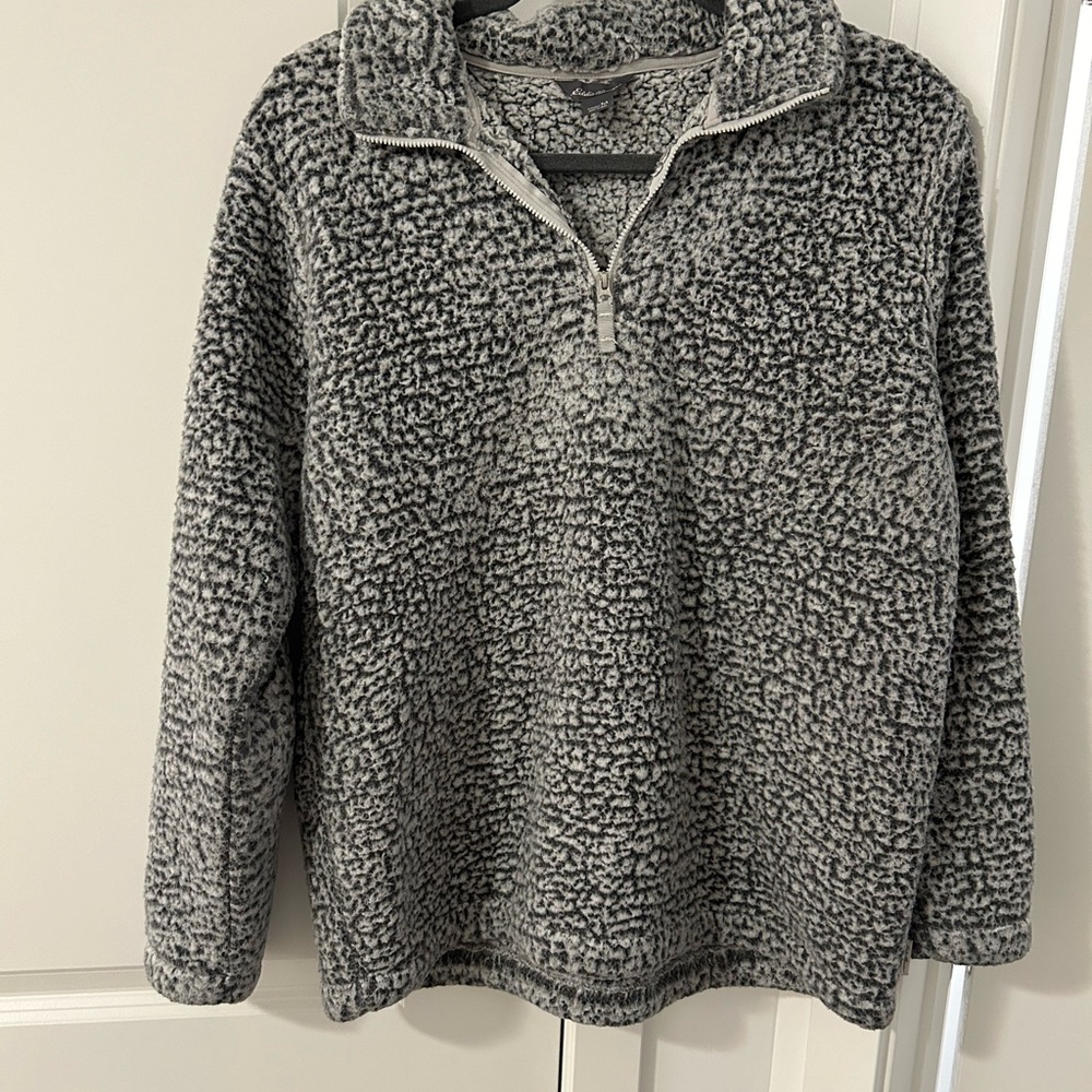 Women’s Gray Sherpa Sweater